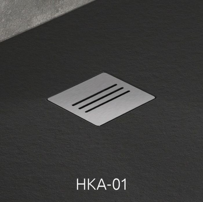 Kyntos F Black прямоугольный поддон из литьевого камня