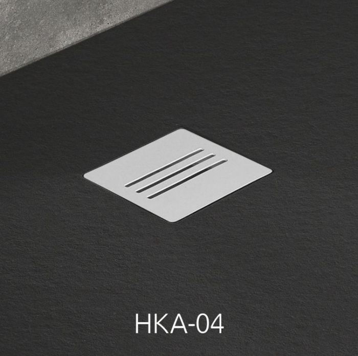 Kyntos F Black прямоугольный поддон из литьевого камня