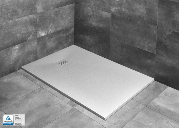 Kyntos F White прямоугольный поддон из литьевого камня