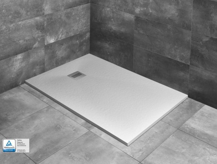 Kyntos F White прямоугольный поддон из литьевого камня