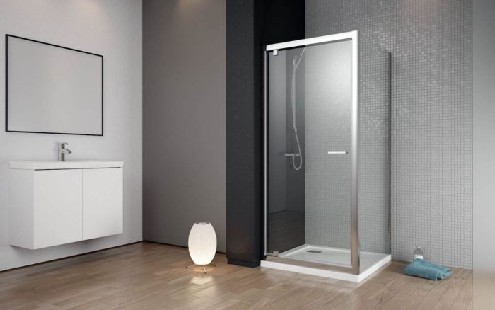 Однодверные распашные душевые кабины Twist DW+S Radaway квадратные